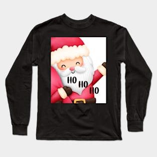 Cute Watercolor Santa Claus Long Sleeve T-Shirt